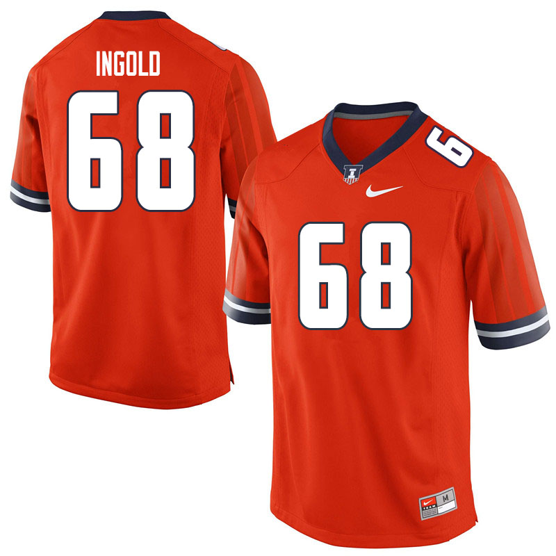 Men #68 Ryan Ingold Illinois Fighting Illini College Football Jerseys Sale-Orange